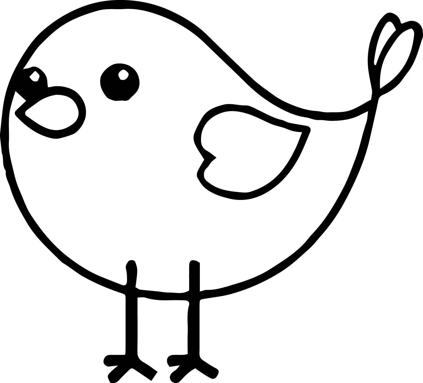Раскраска гламурная птица для детей