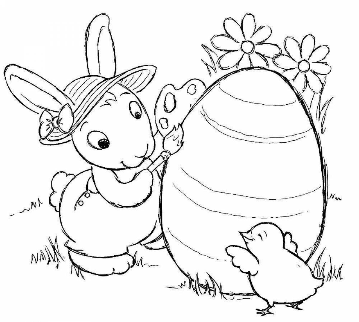 Holiday Easter coloring book for kids