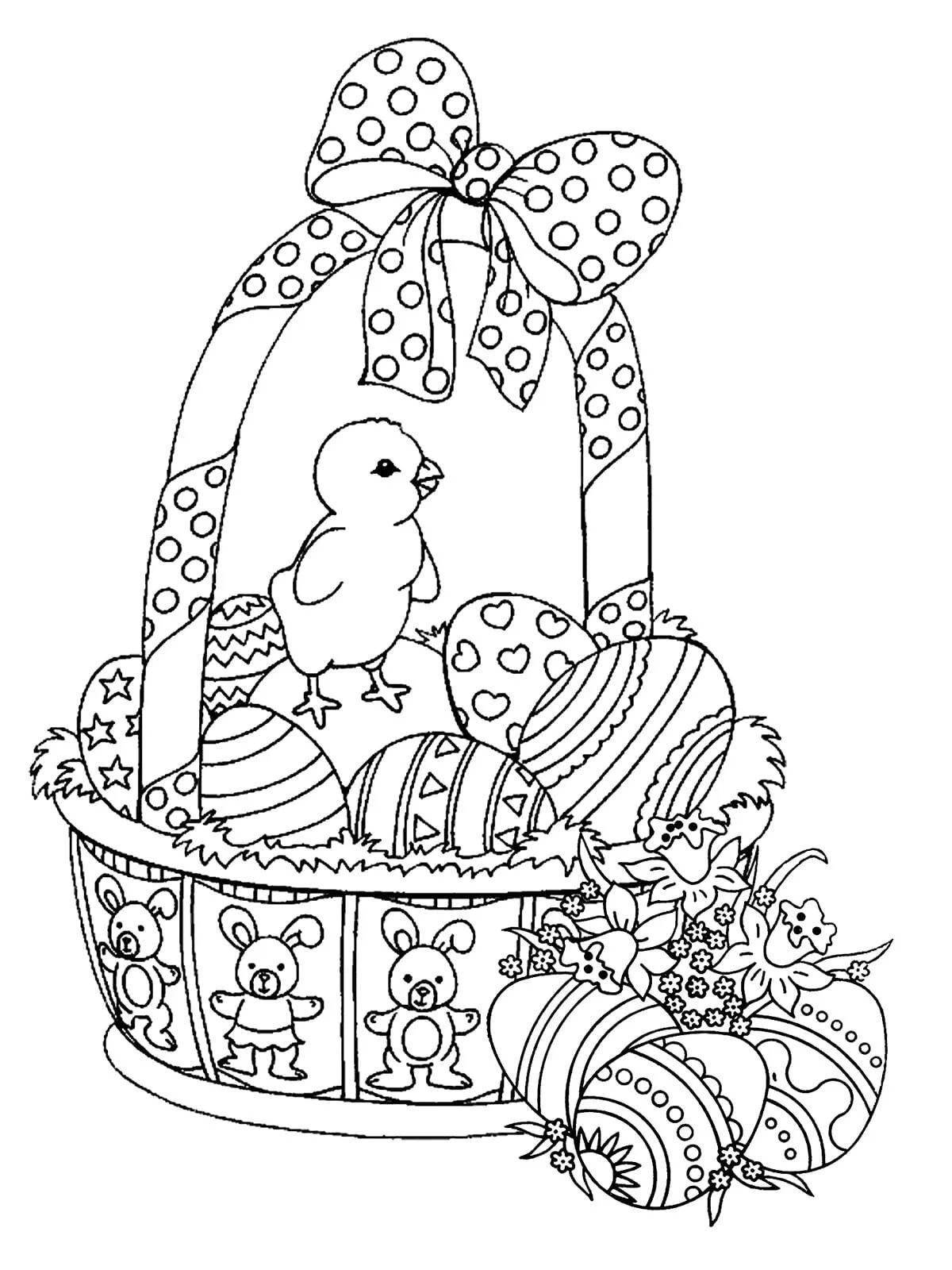 Sweet Easter coloring for kids