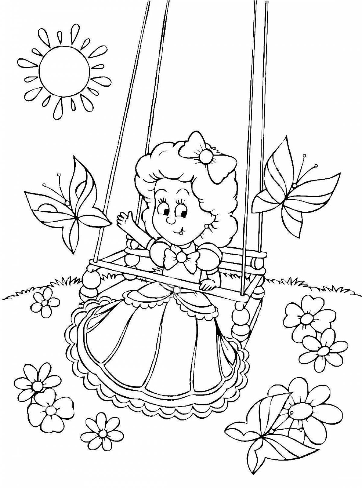 Coloring swings for the little ones