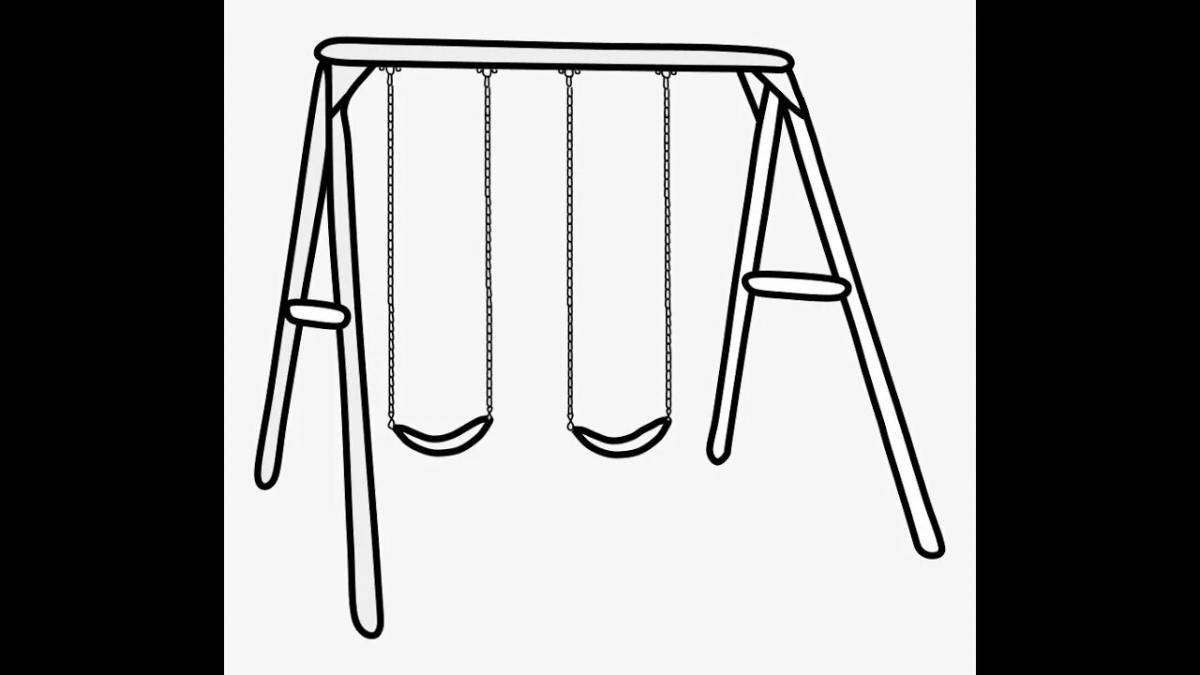 Fun coloring swing for kids