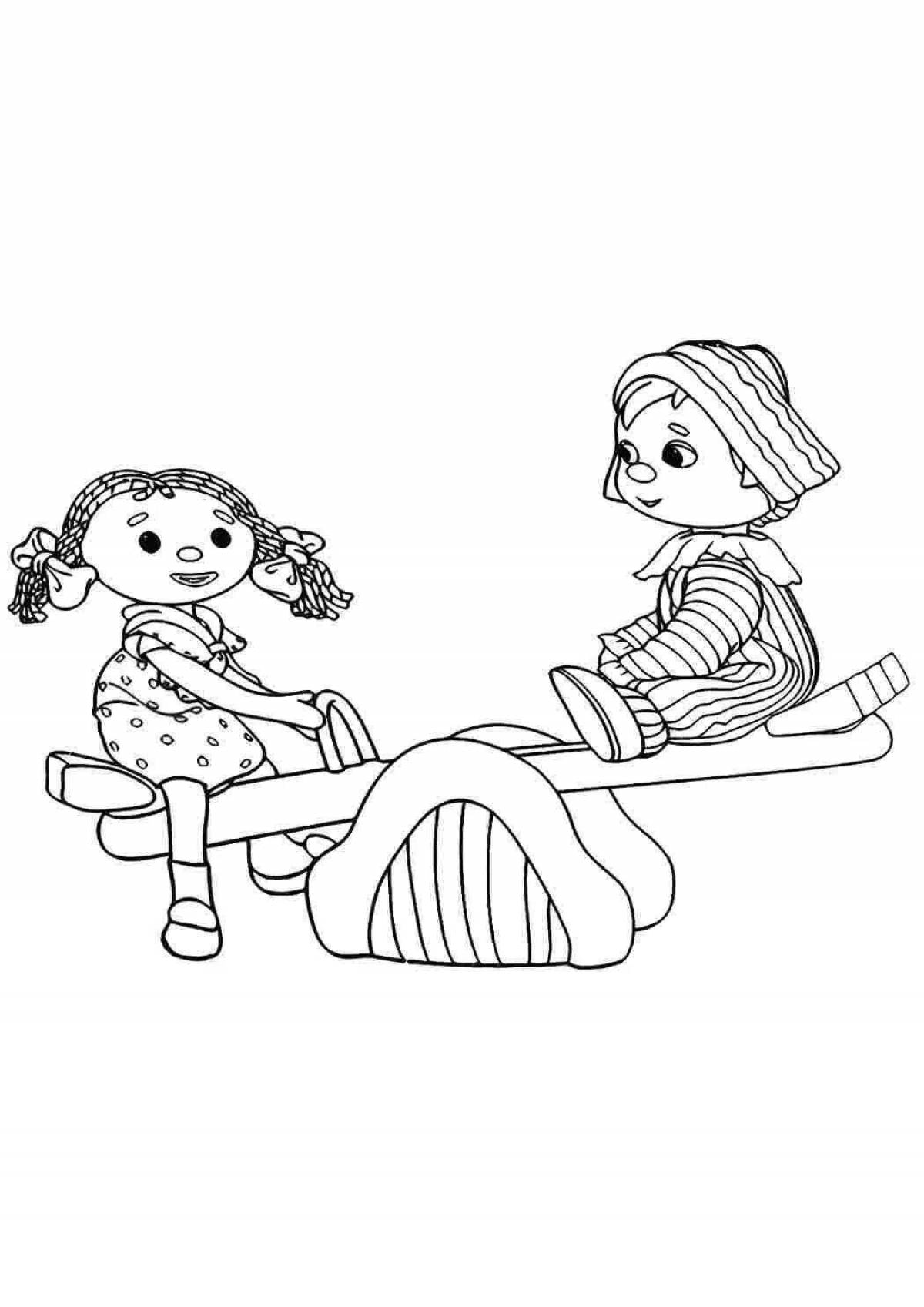 Sparkly coloring for juniors