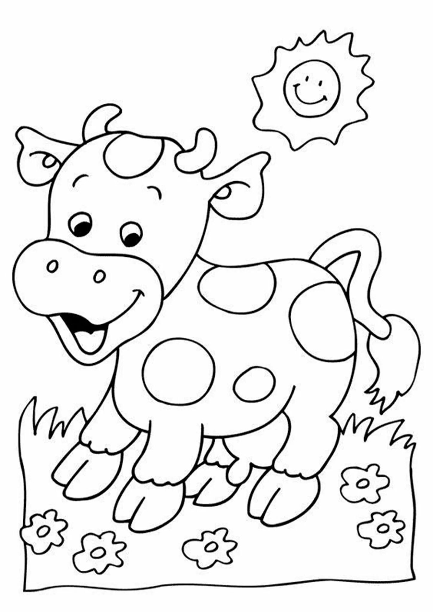 Amazing bull coloring for kids