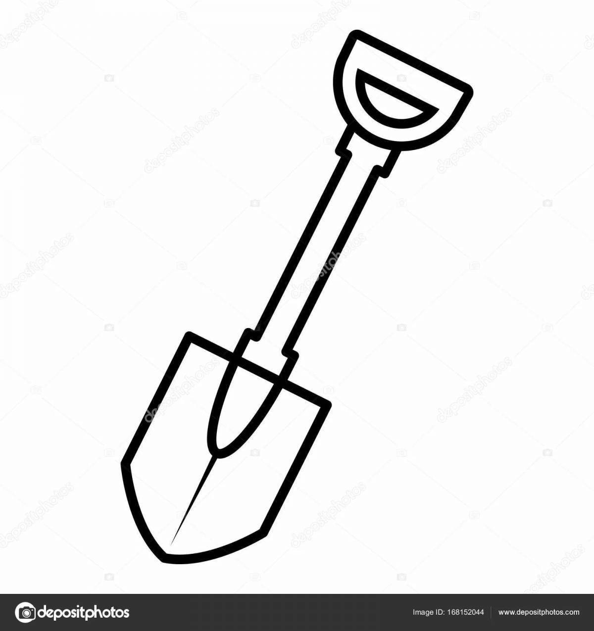 Amazing coloring pages with a shovel for kids