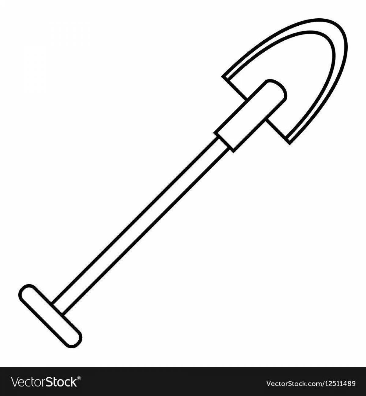 Ideal shovel coloring for juniors