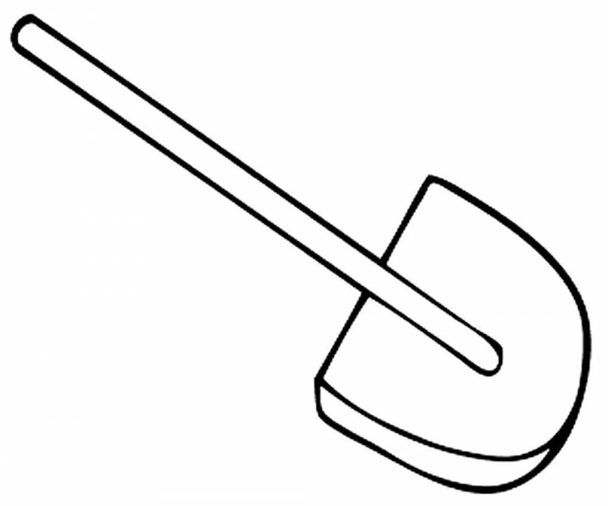Charming shovel coloring for juniors
