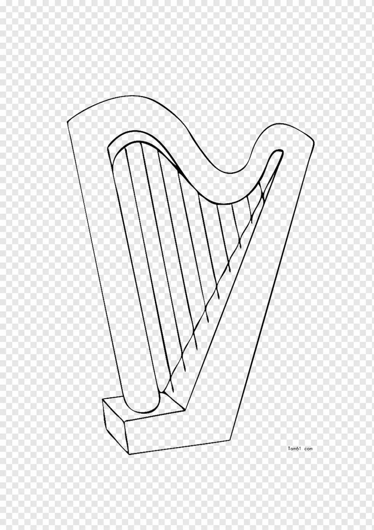Great harp coloring book for kids