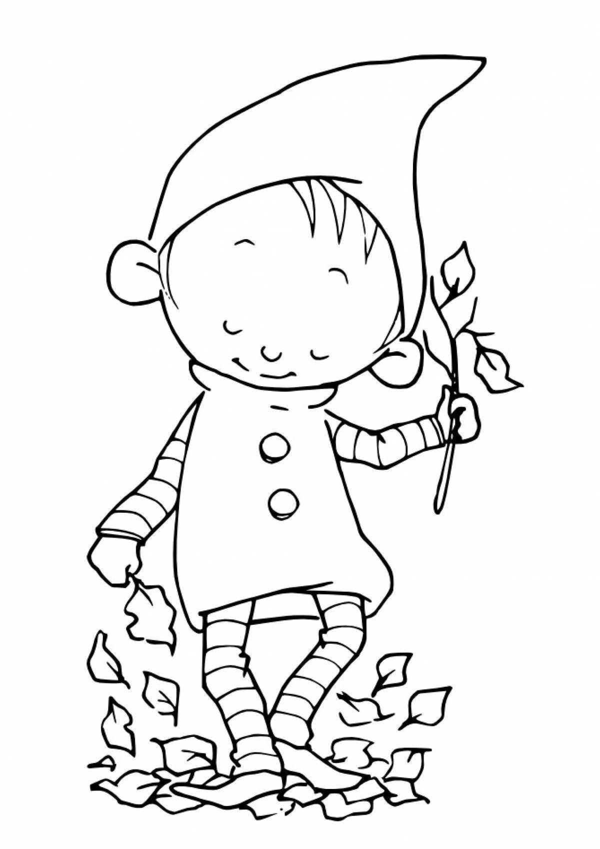 Magic elf coloring book for kids