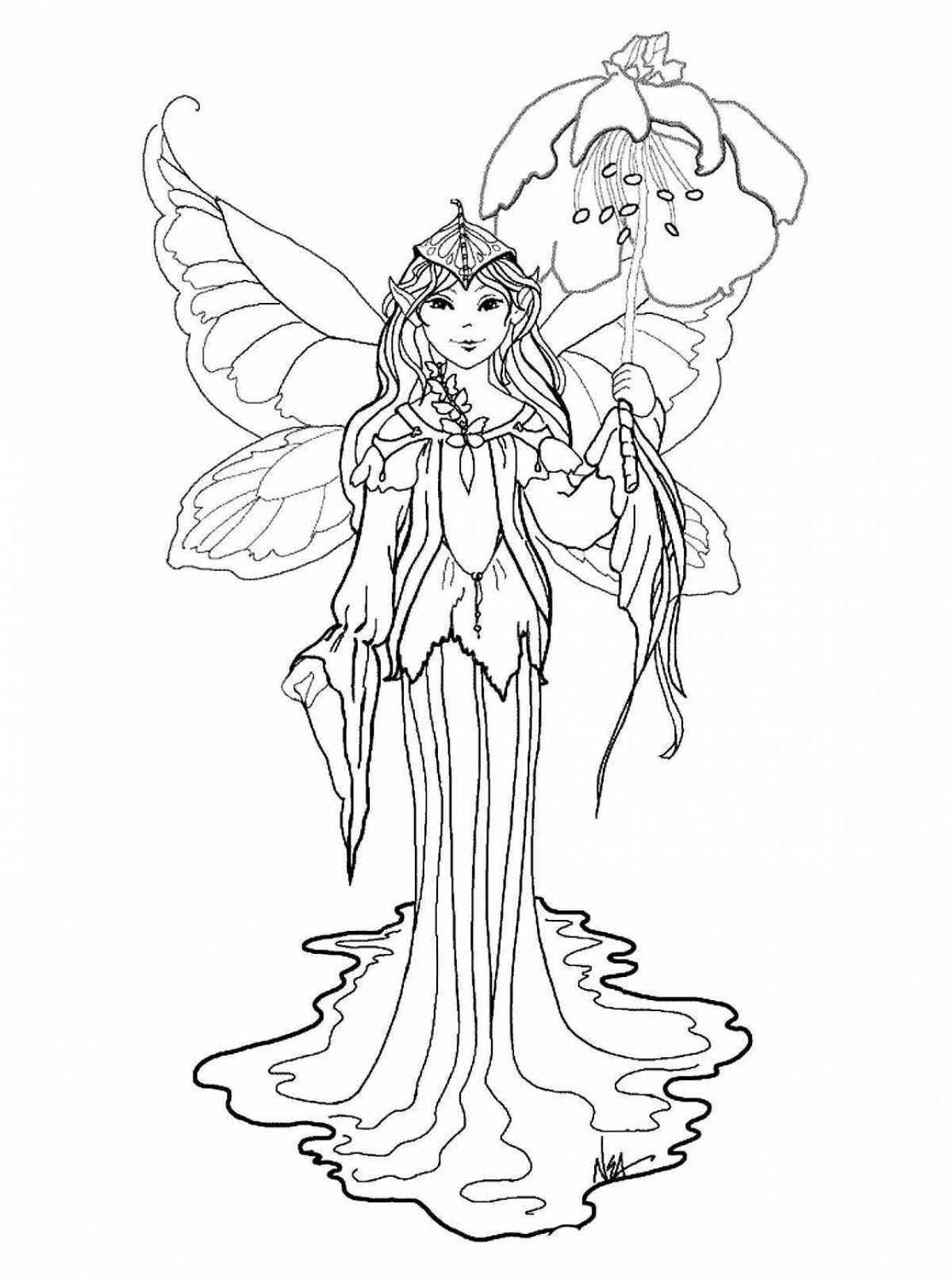 Luminous elf coloring book for kids