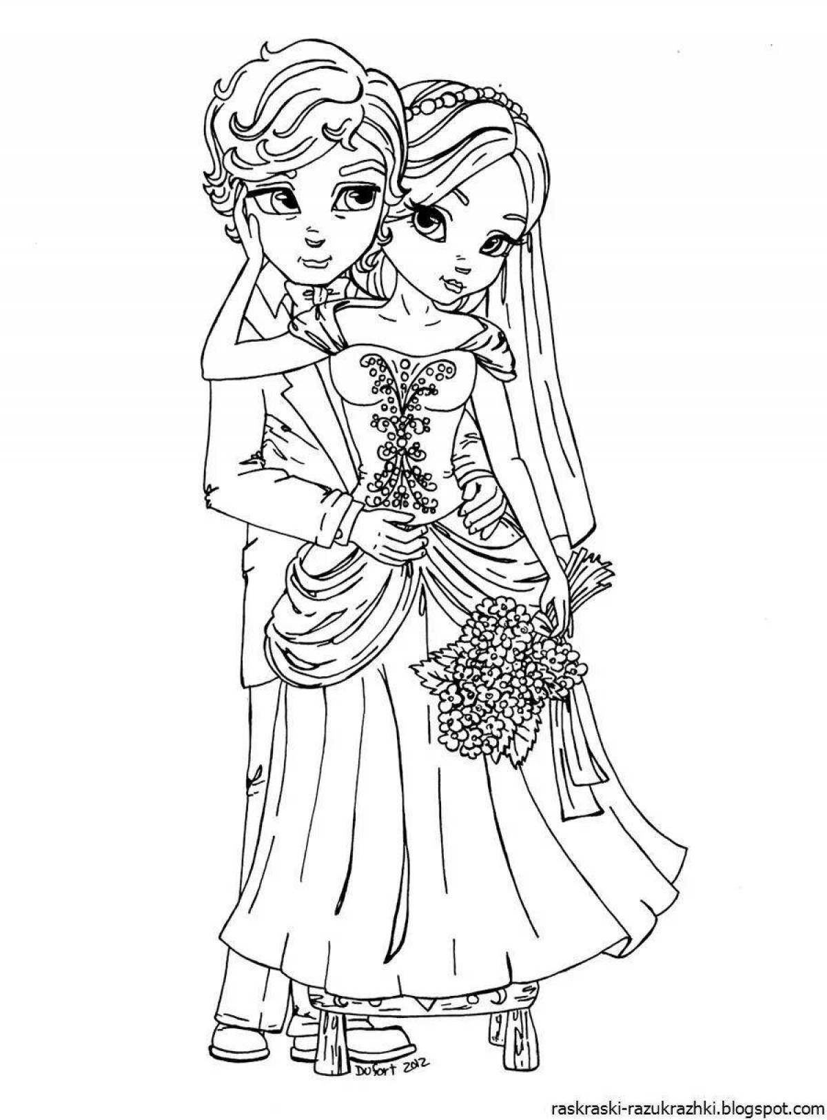 Violent coloring page 11 for girls