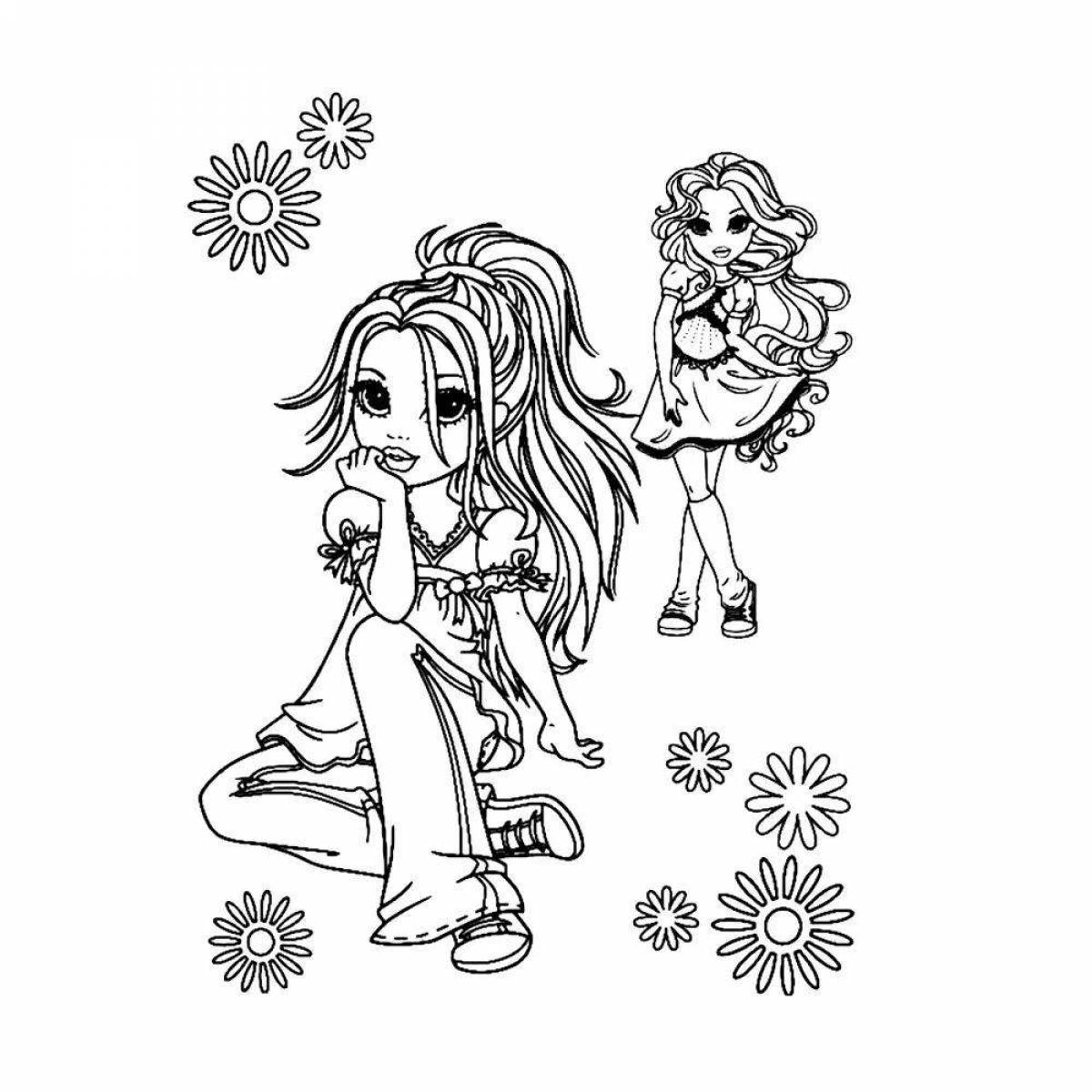 Blissful coloring page 11 for girls