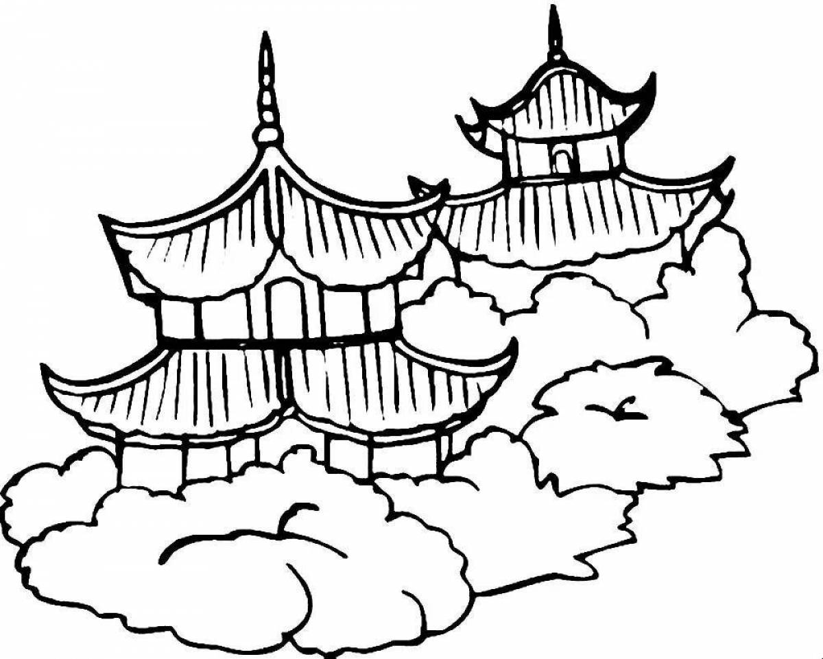 Adorable Chinese coloring book for kids