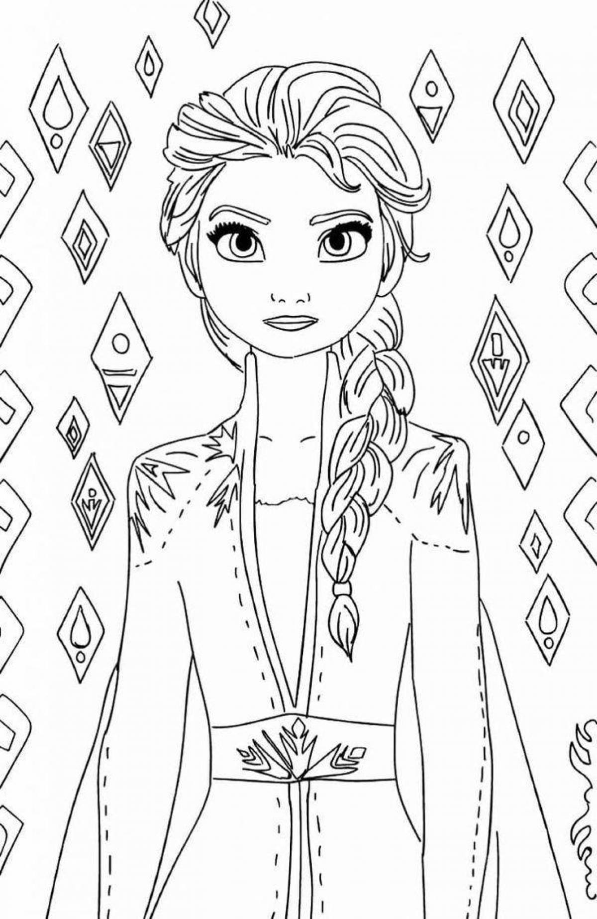 Elsa gorgeous coloring game for girls