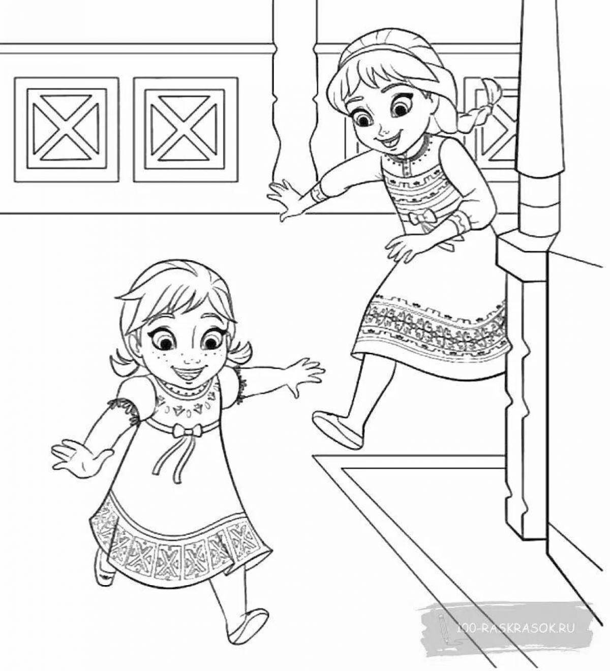 Adorable elsa coloring game for girls