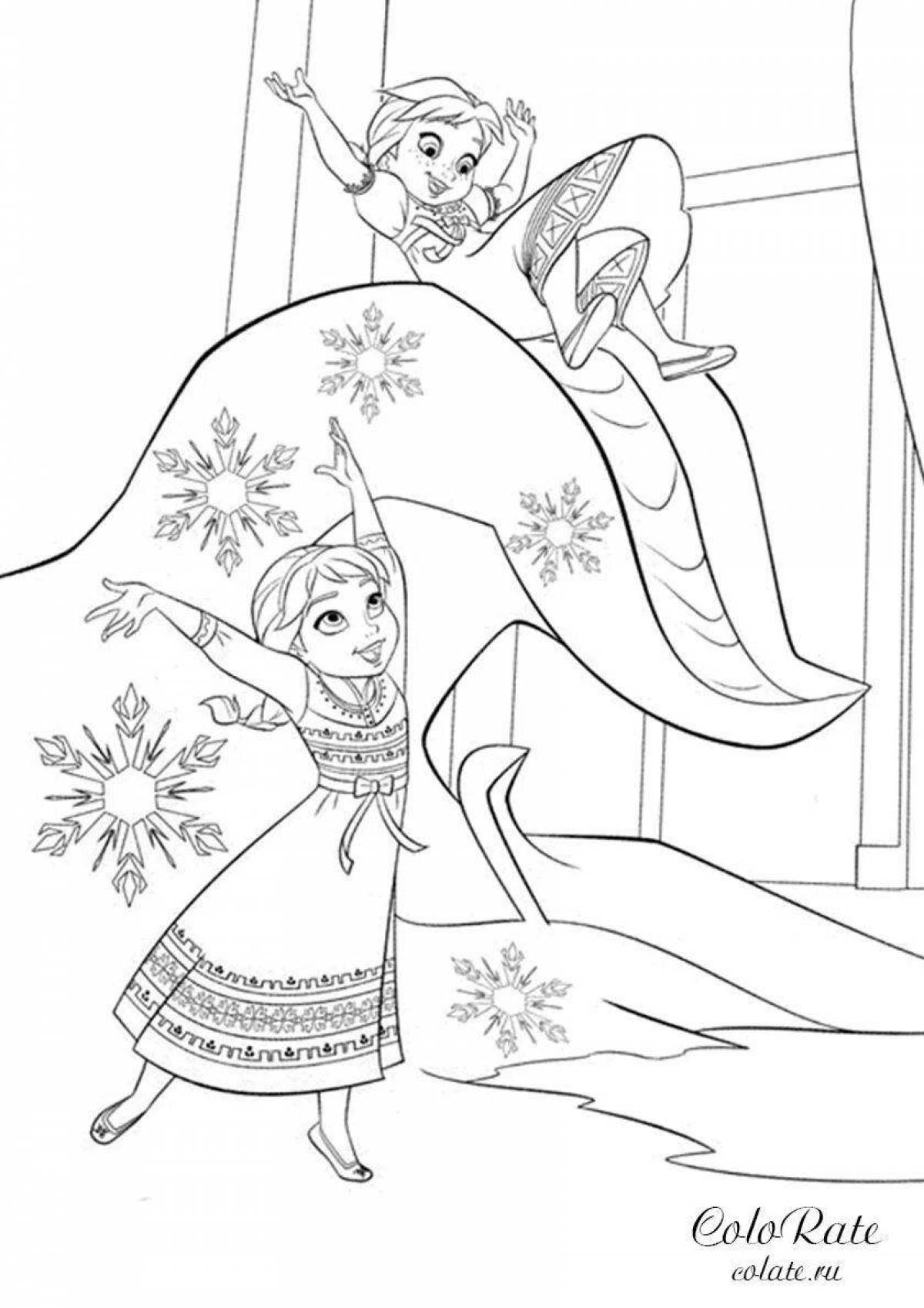 Colorful elsa coloring game for girls