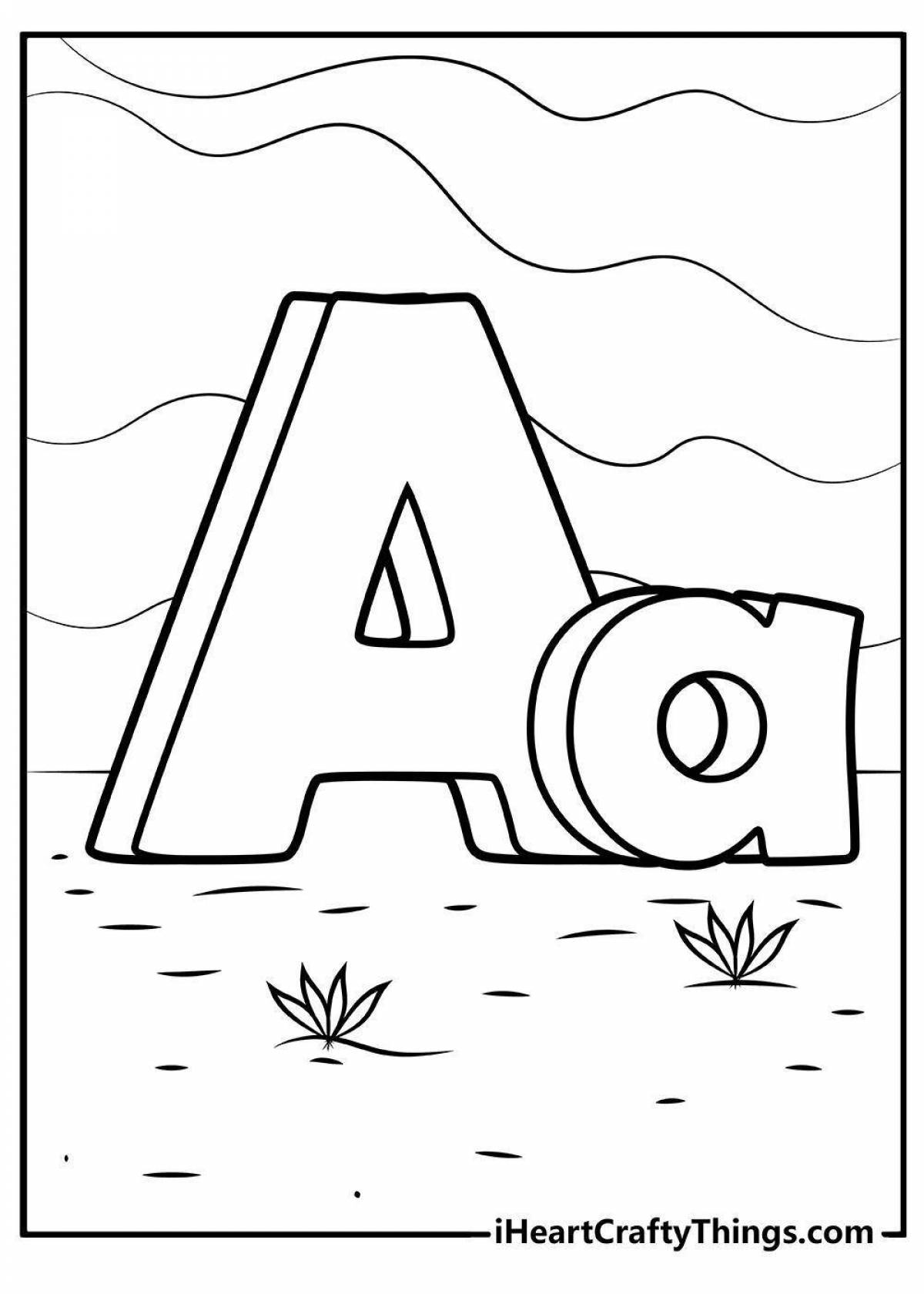 Colorful Laura Alphabet Coloring Page for Toddlers
