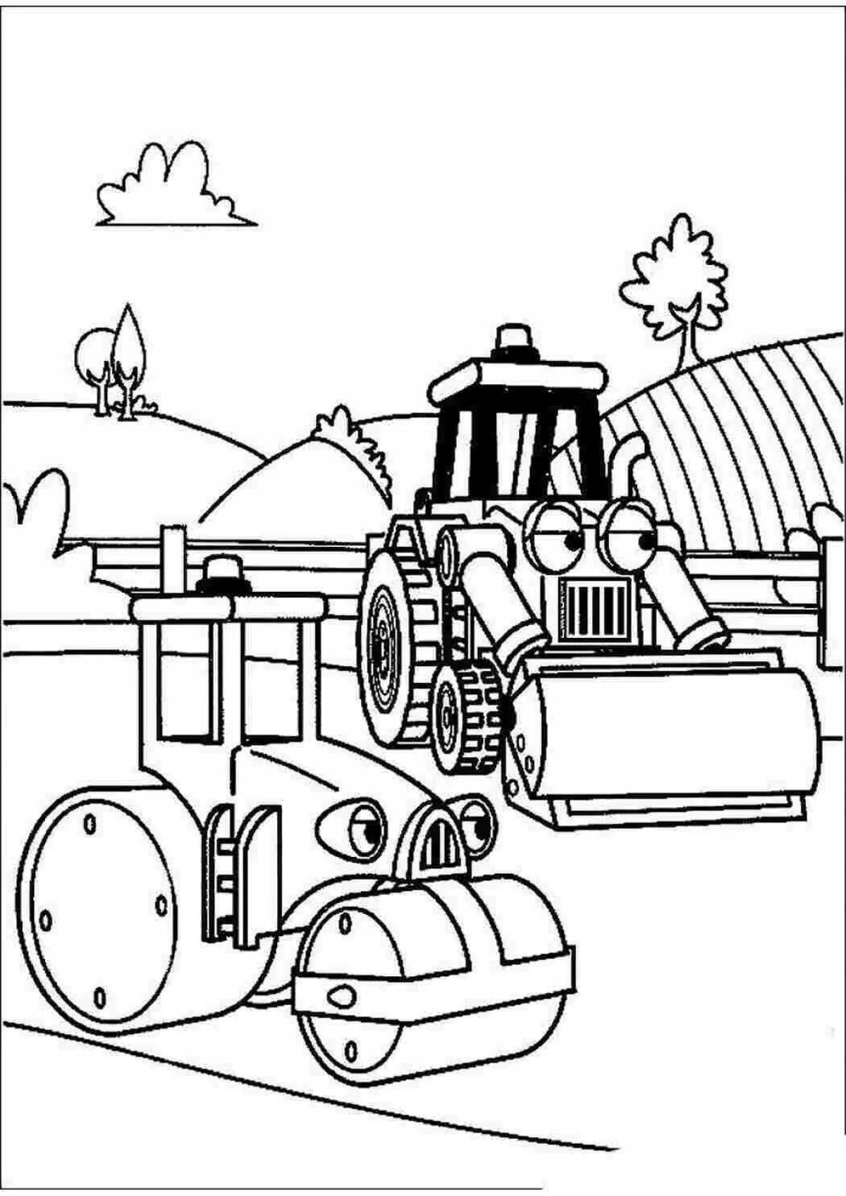 Очаровательная раскраска каток для детей