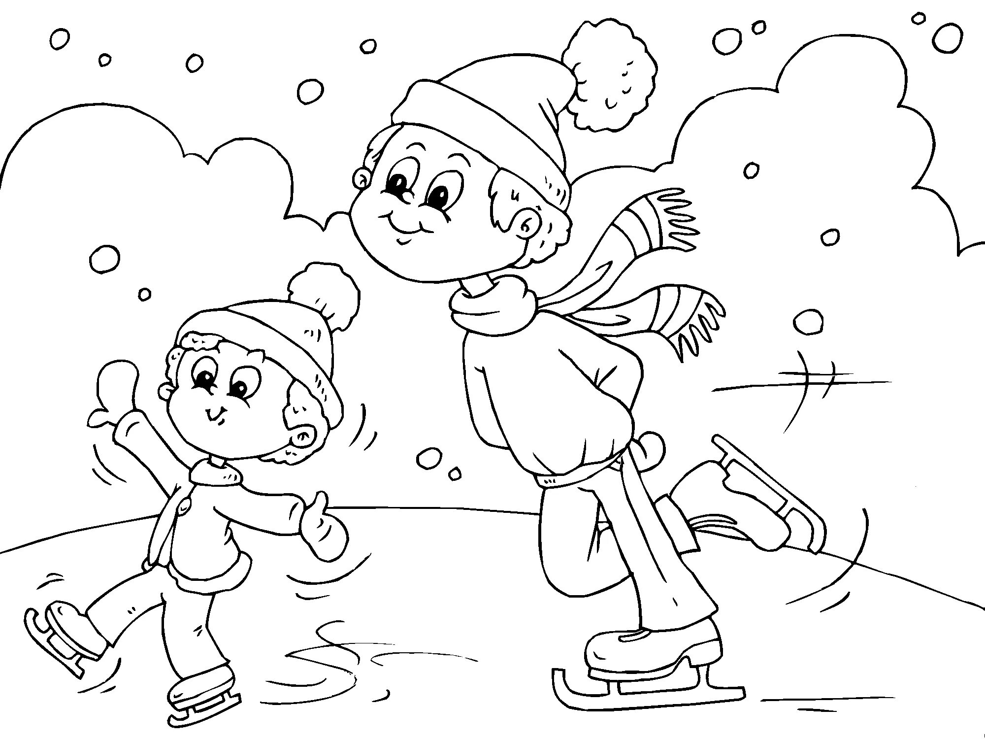 Amazing skating rink coloring book for kids