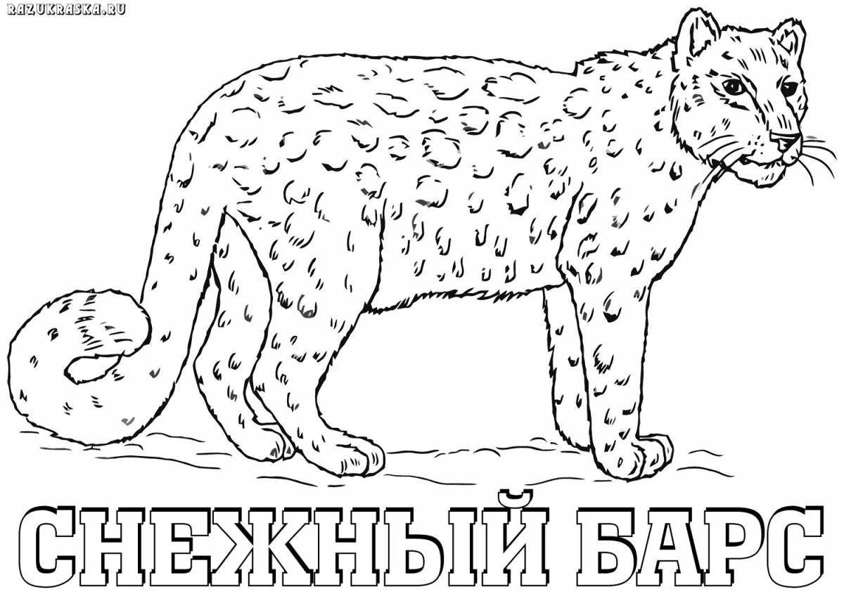 Charming snow leopard coloring book