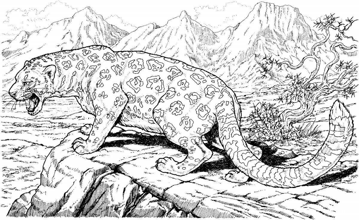 Awesome snow leopard coloring book