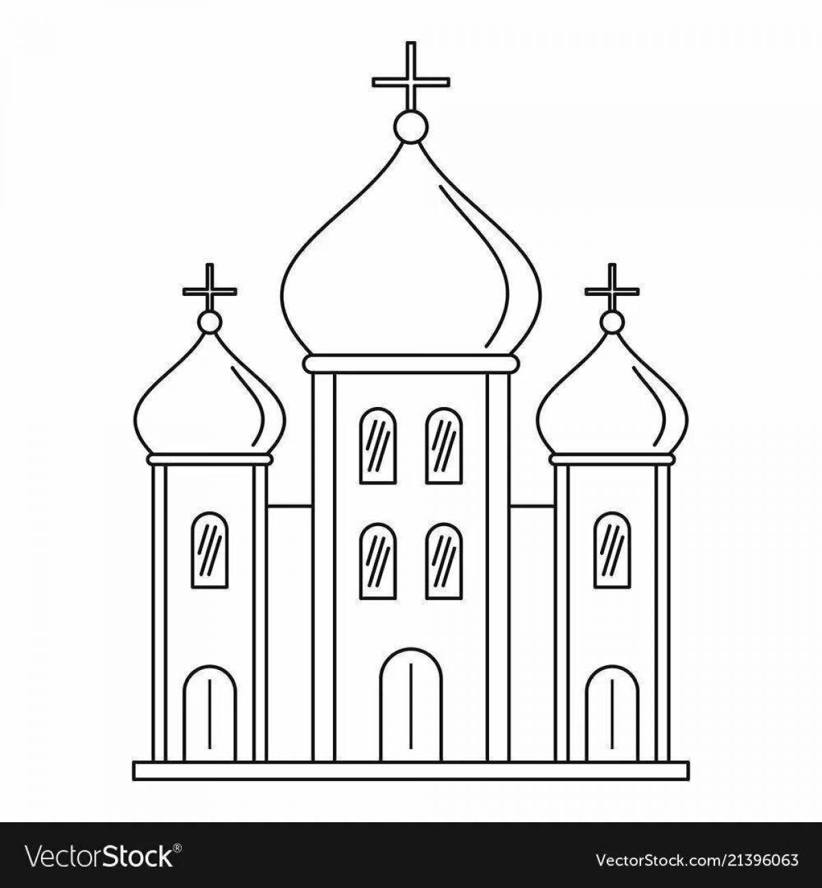 Exquisite orthodox church coloring book for kids