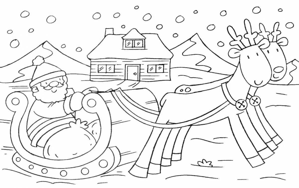 A fascinating winter fairy tale coloring book