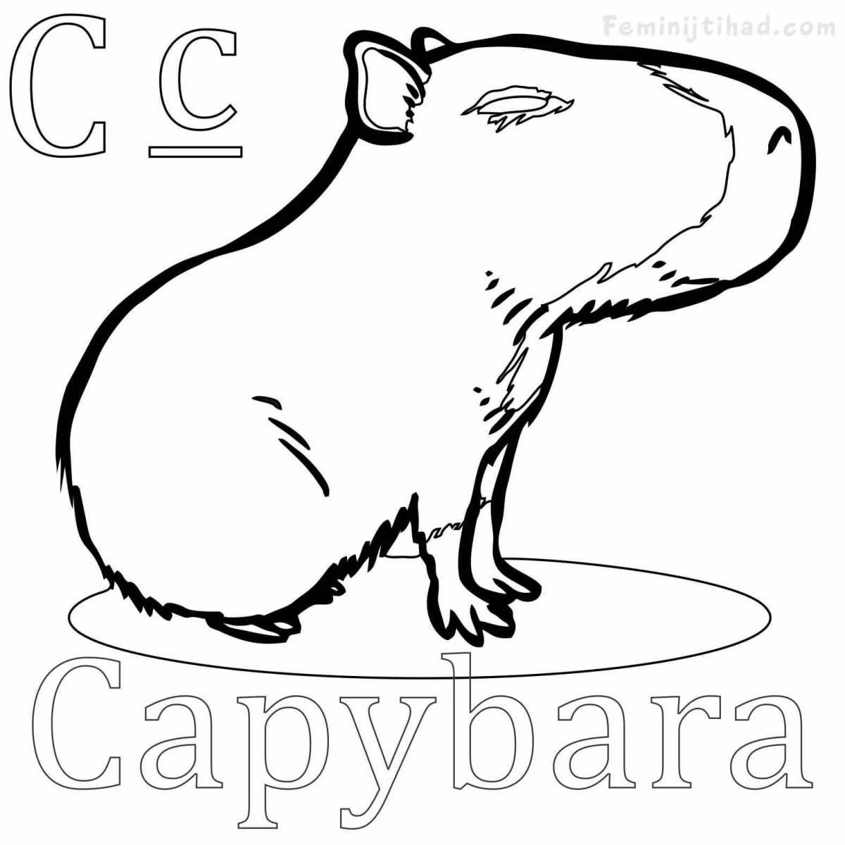 A fun capybara coloring book for kids