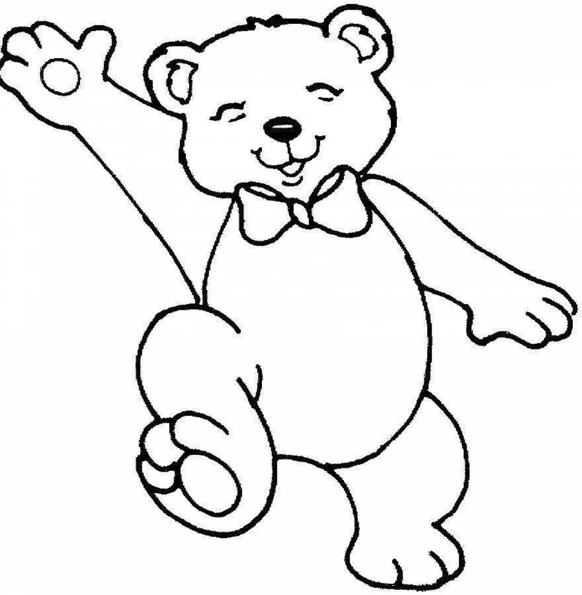 Игривый рисунок медведя для детей