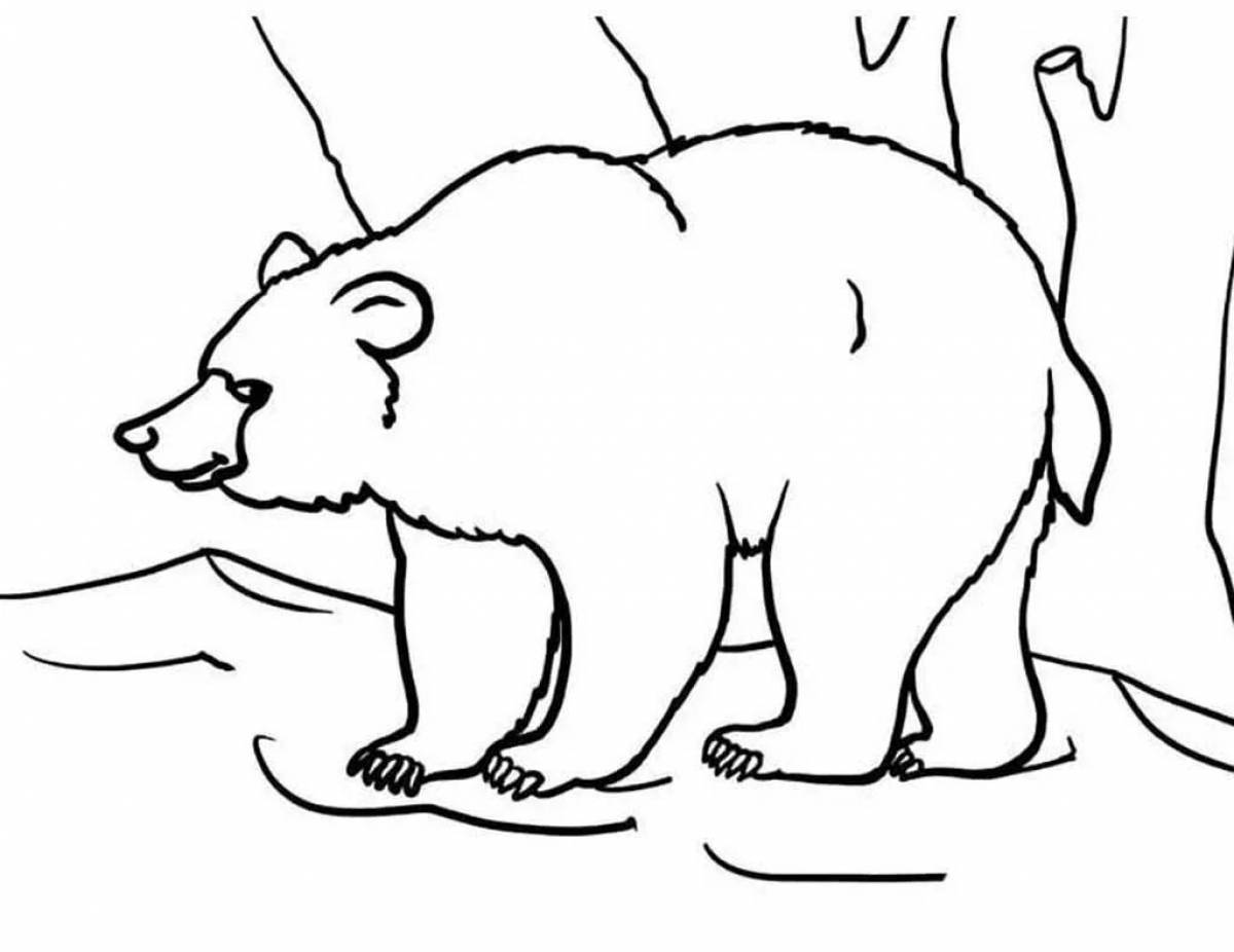 Обаятельный рисунок медведя для детей