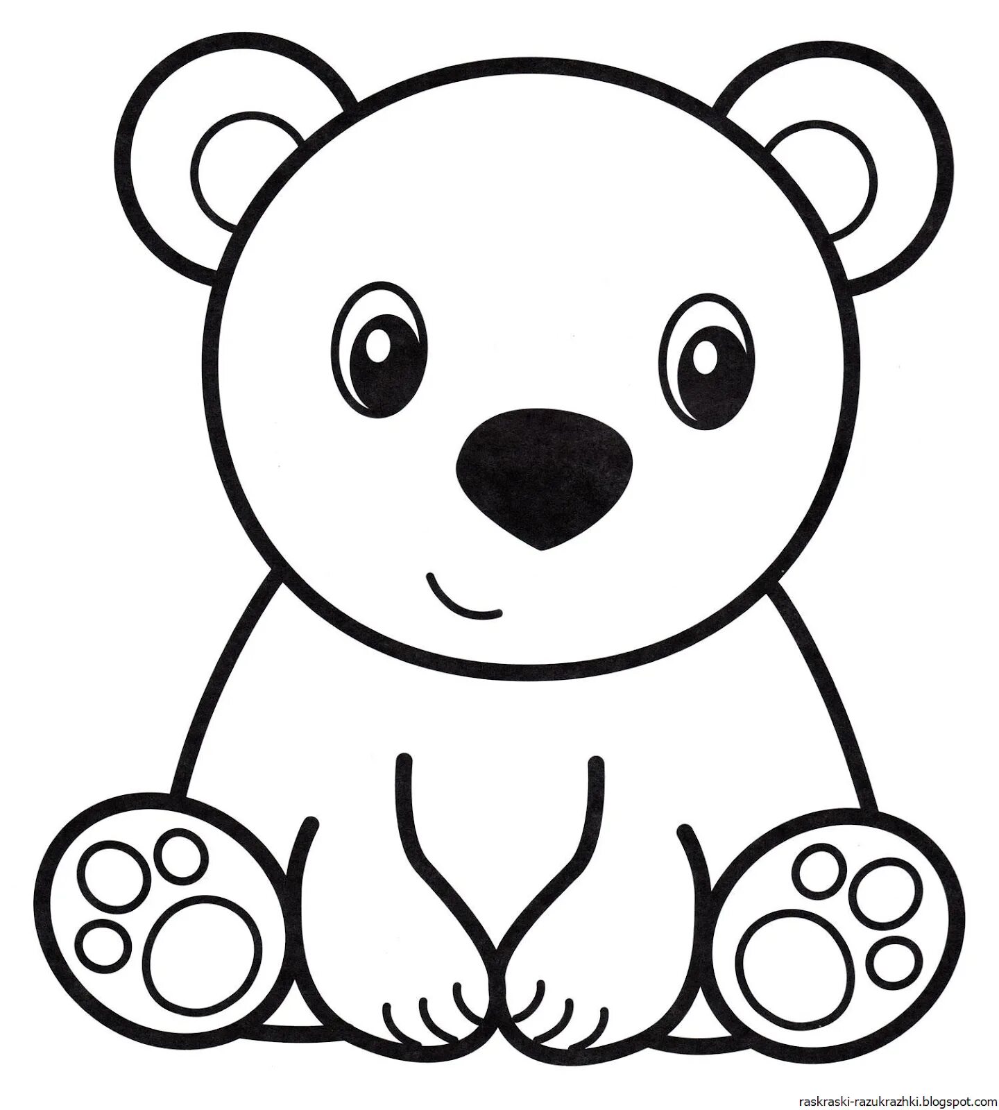 Великодушный медведь раскраски для детей