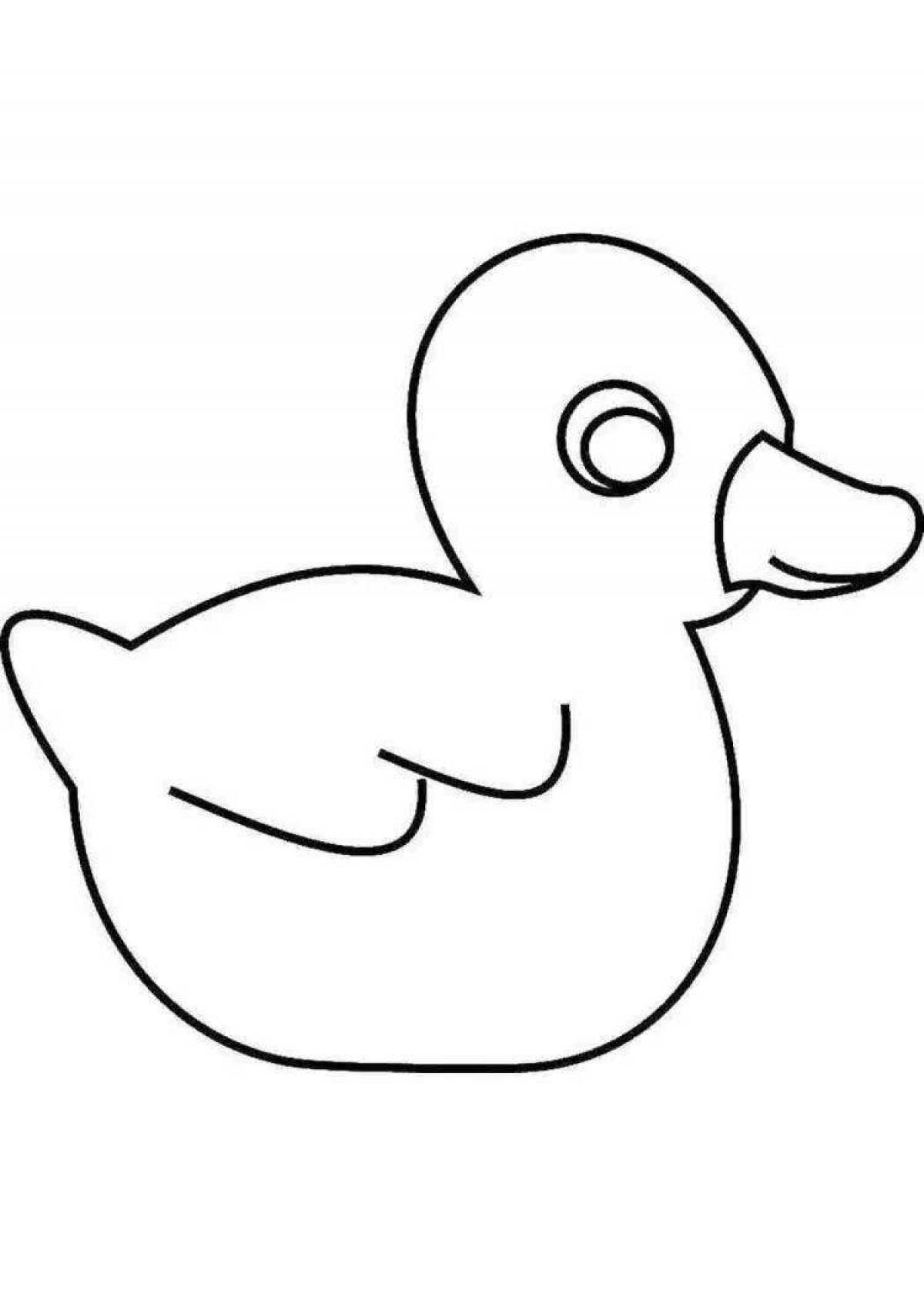 Выдающаяся страница раскраски утки для детей