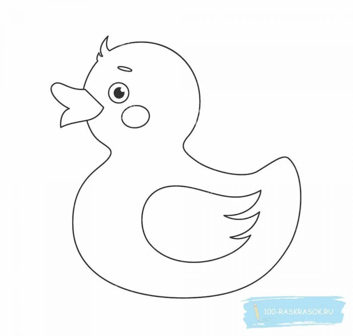 Amazing duck coloring page for kids