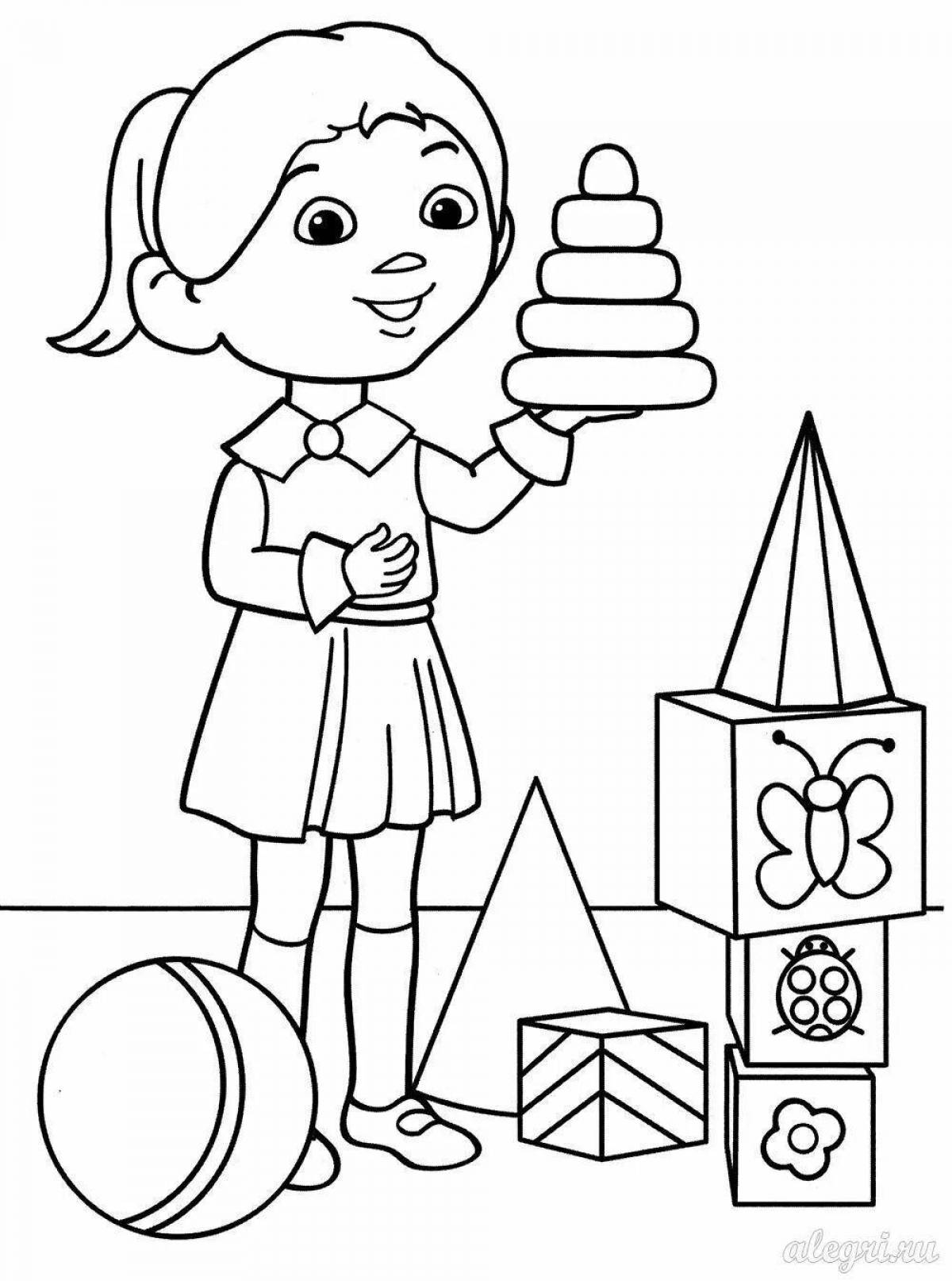 Glittering coloring toys for girls