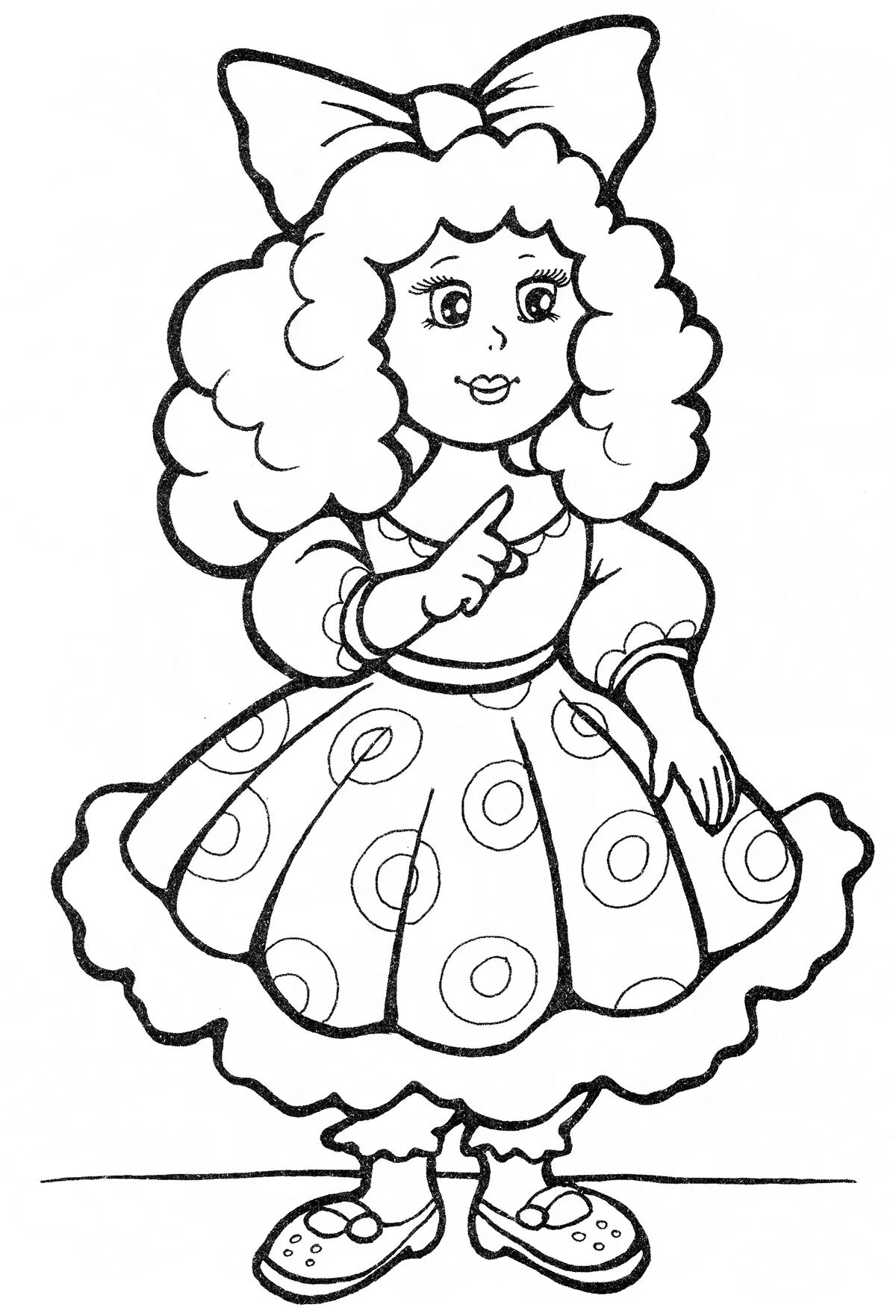 Color-party malvina coloring page
