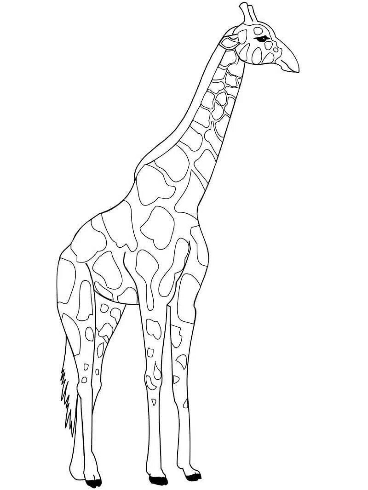 Изысканный рисунок жирафа для детей
