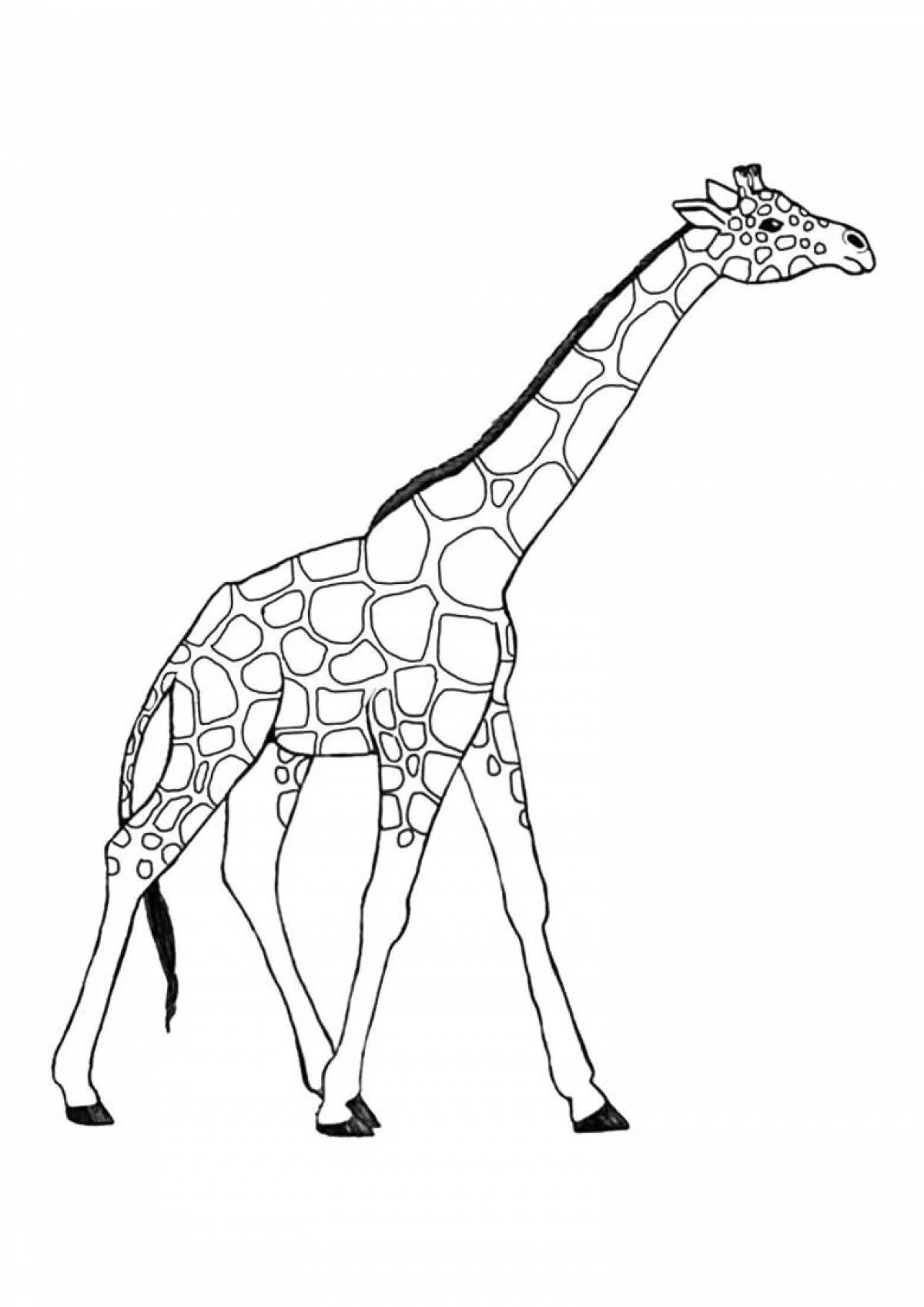 Сияющий рисунок жирафа для детей