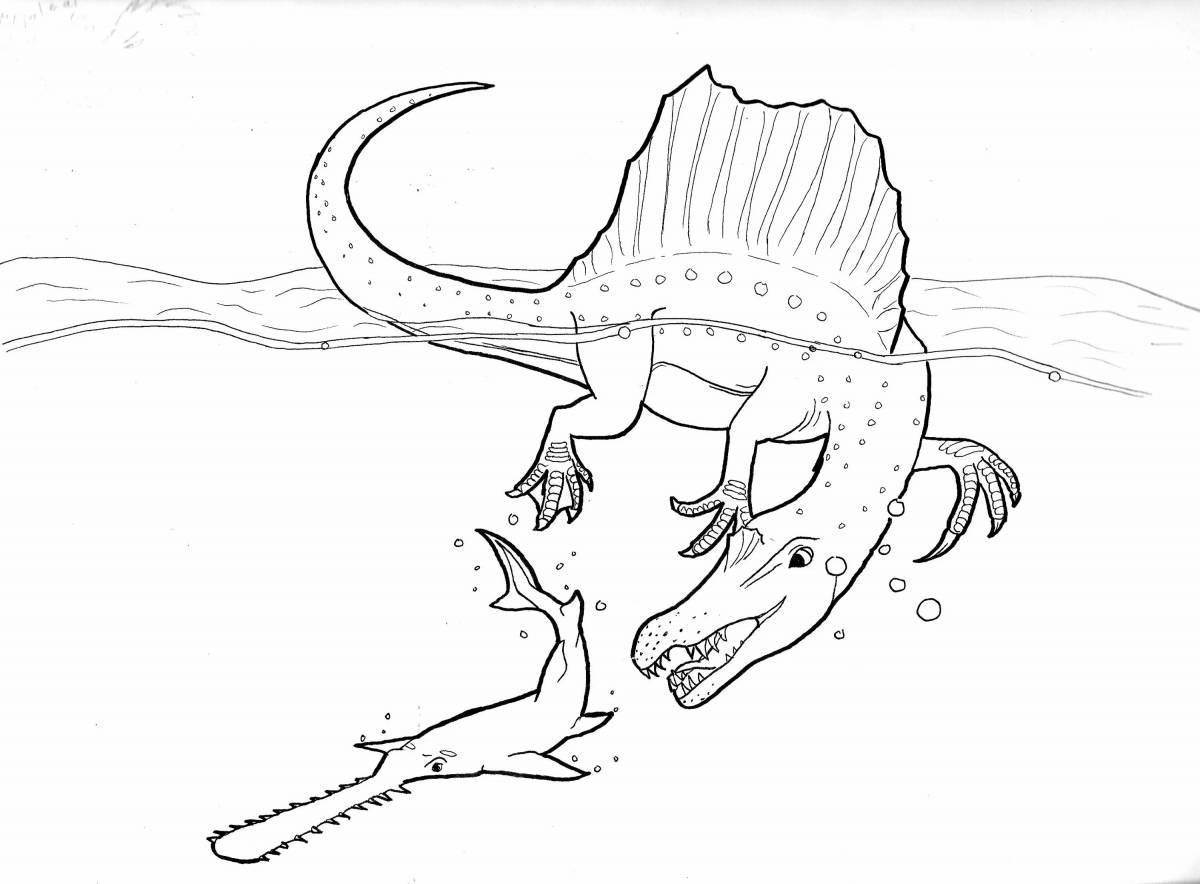 Spinosaurus fun coloring book for kids
