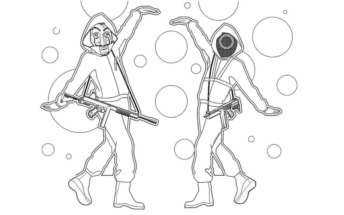 Fun squid coloring game