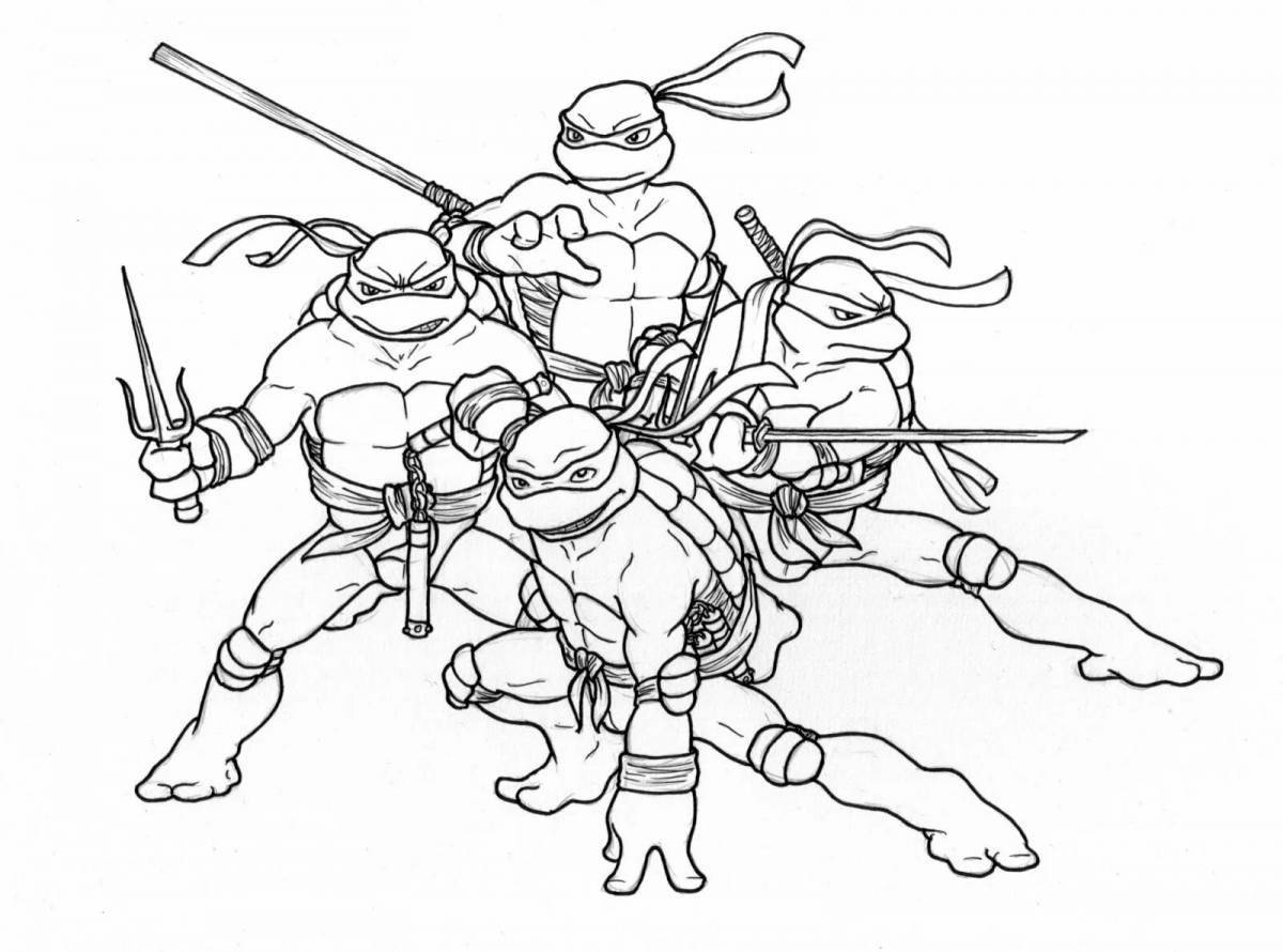 Funny gujutsu characters coloring for kids