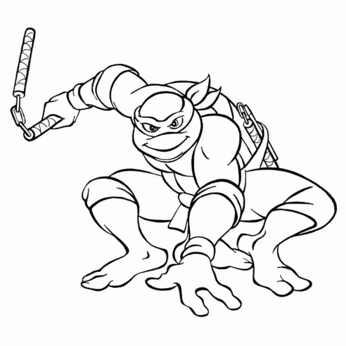 Fun gujitsu heroes coloring page for kids
