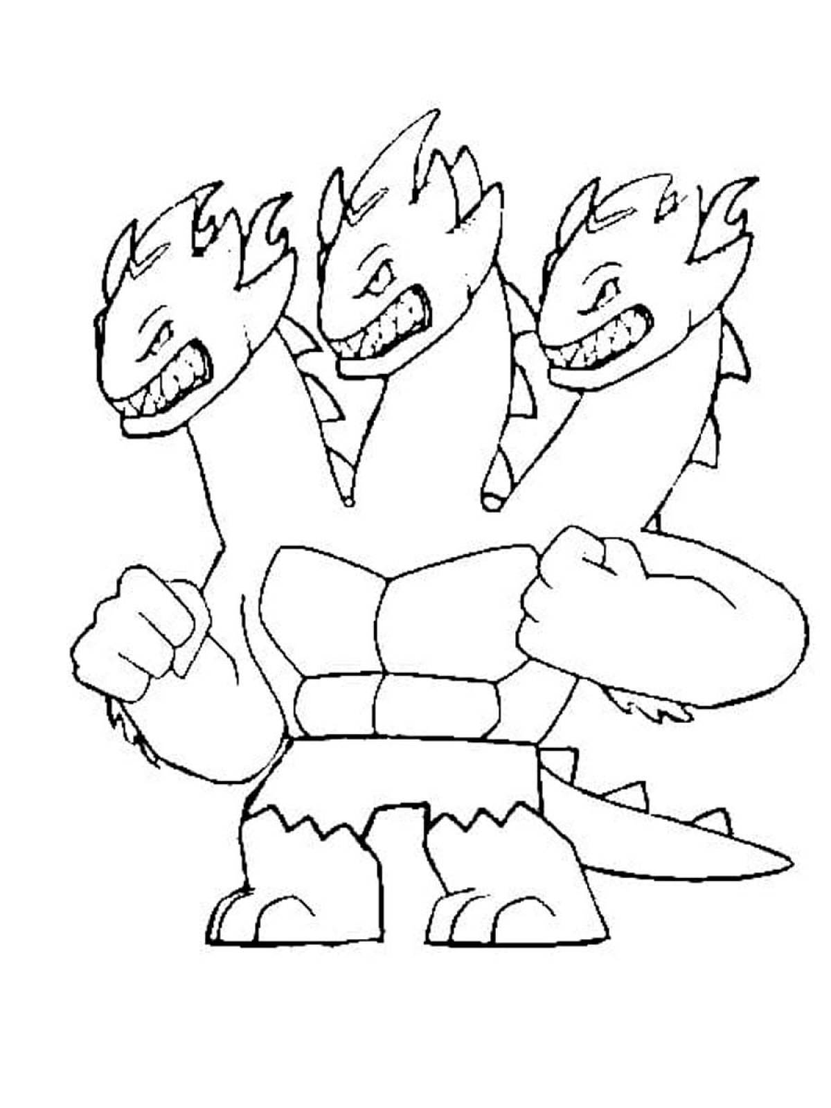 Coloring pages marvelous gujutsu heroes for kids