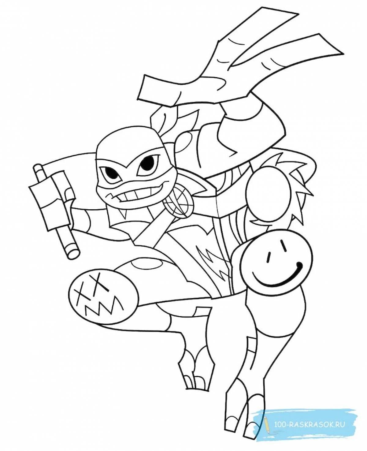 Cute gujutsu heroes coloring pages for kids