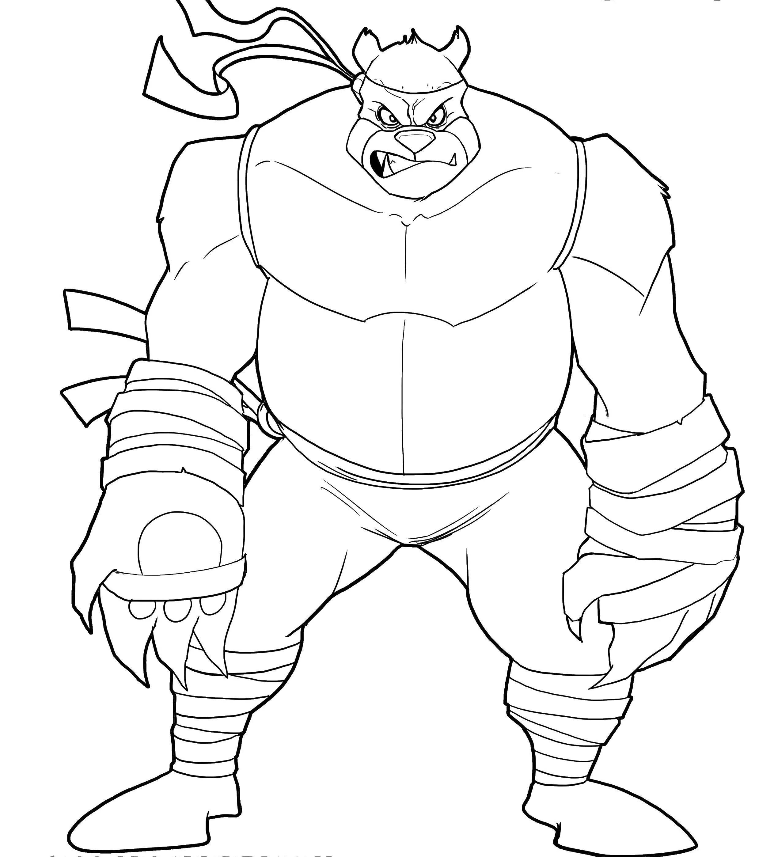 Animated gujutsu character coloring pages for kids