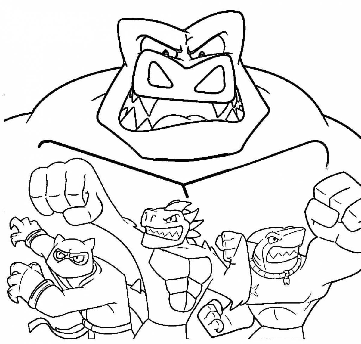 Creative gujitsu heroes coloring book for kids