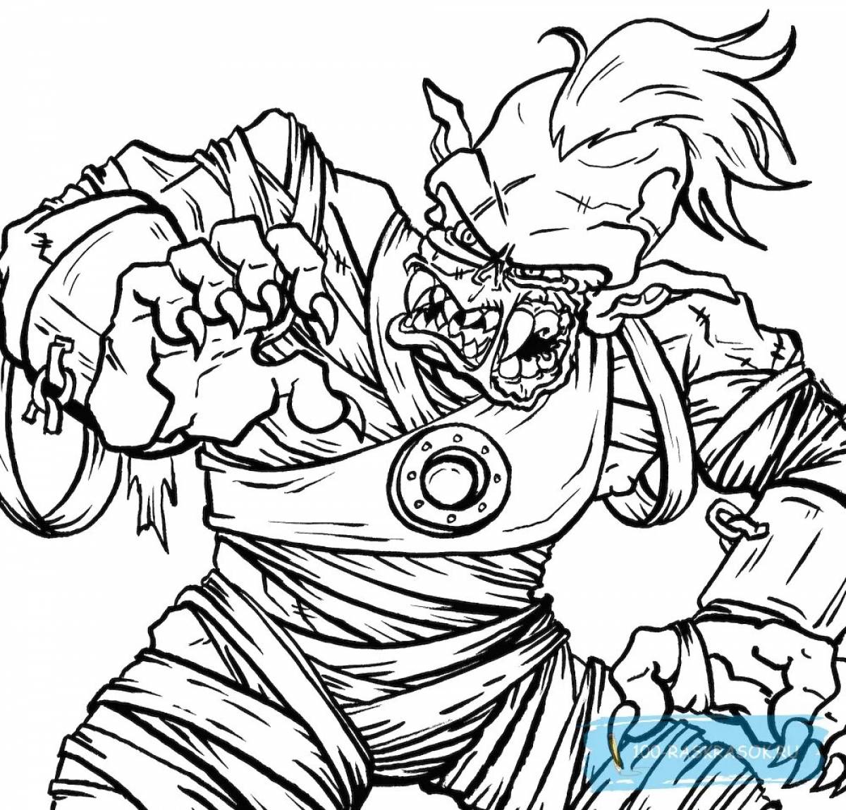 Clever gujitsu heroes coloring book for kids
