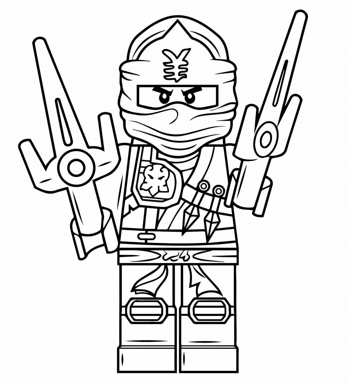 Креативная раскраска lego ninjago для детей