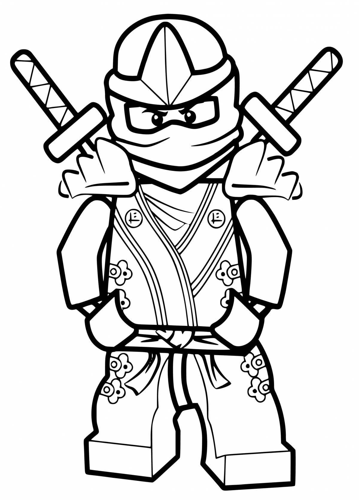 Color filled lego ninjago coloring book for kids