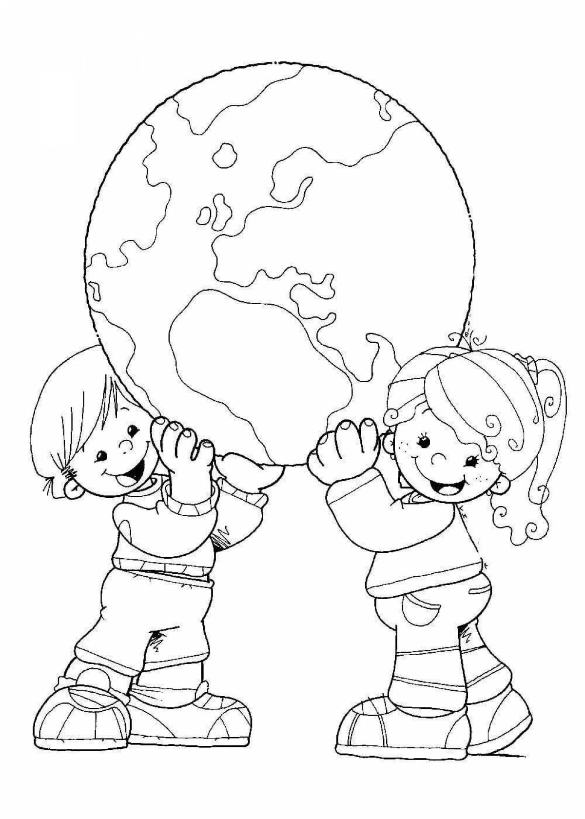 Glorious world without war coloring book for kids