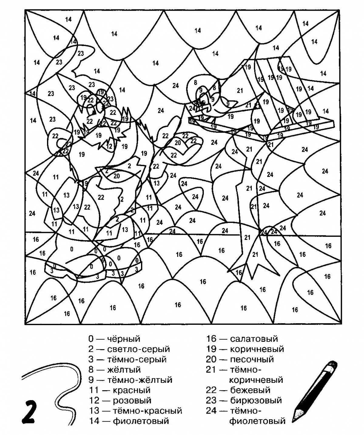Merry christmas coloring by numbers for kids