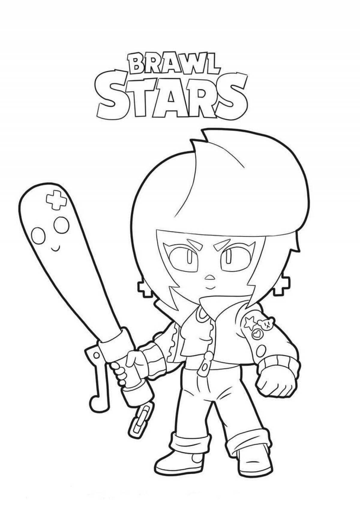 Shiny brown stars coloring pages for kids